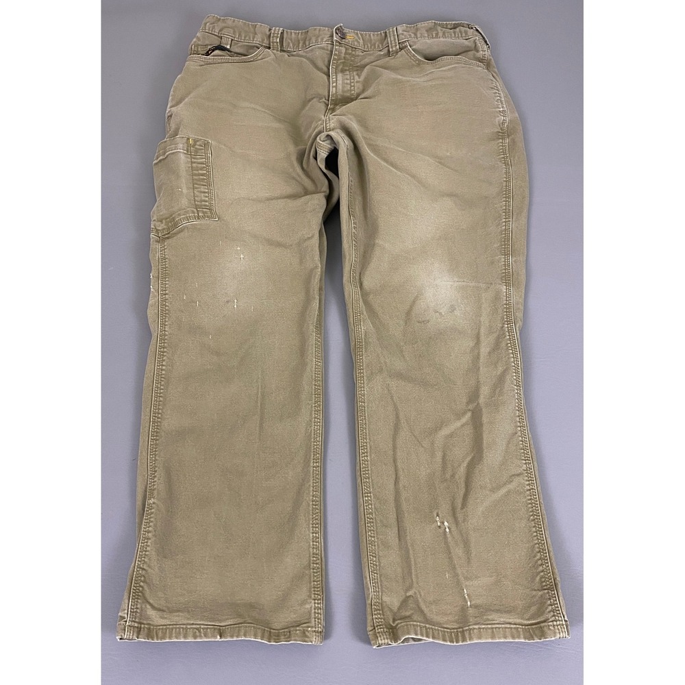 Ariat Rebar M4 Relaxed Cargo Pants 38x30 (Fit 36x28) Khaki Tan Utility *Thrashed
